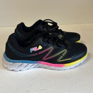 Fila Panorama Girls Black Yellow Pink Sneakers